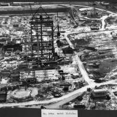 Castle Donington Aerial construction 182 13 Jan 1954
