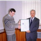 David Platt receiving the Long Service Award
