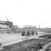Castle Donington construction. 23 June 1955 Photo supplied by Andrew James Castle Donington construction