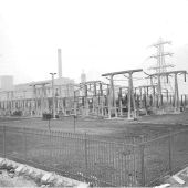 Castle Donington construction. 27 September 1956 Photo supplied by Andrew James Castle Donington construction