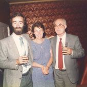 Ernie Stevenson with Richard James on left