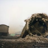 Taken 30 mins after both the chimneys had been dropped.