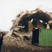 Taken 30 mins after both the chimneys had been dropped.