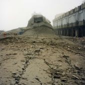 Taken 30 mins after both the chimneys had been dropped.