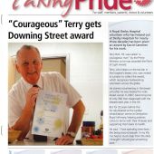 2014 Terry Bird given award for volunteering. Photo supplied by Terry Bird
