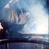 The workshop at Castle Donington. Photo supplied by Andrew James