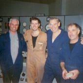 John Clay, Phil Crutchley, Ray Harwood and Pete Yeadon