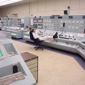 Paul Strudwick in Drakelow C control room.