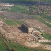 View of the site during the demolition