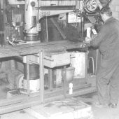 In the workshop.