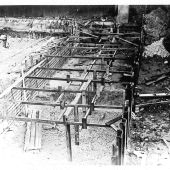 Excavation and shuttering for construction joints on Boiler House looking east