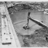Excavations on Turbine Hall near north wall