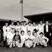 Hams Hall Football team winners of the Aston Villa Shield 30.04.1990