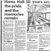 Local Newspaper celebrating 50 Years of Hams Hall A November 1979