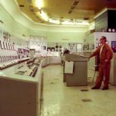 Staythorpe B - Alf Freshney in the Control Room.  Photo supplied by Richard Bottrill