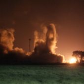 Drakelow power station's No. 1, 2 & 3 Cooling Towers brought down in a series of controlled explosions. Photo supplied by Ian Hughes Drakelow C Cooling towers demolition