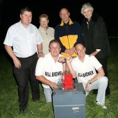 Photo of the group responsible for demolishing the Drakelow C Cooling Towers. Photo supplied by Ian Hughes Group responsible for cooling towers demolition